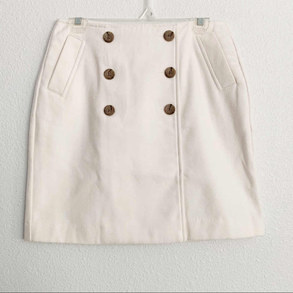 Banana Republic Off White Wool Skirt Size 2